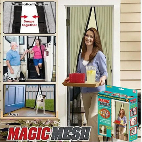 Magic Mesh Hands-Free Single Screen Door 19.5 x 83